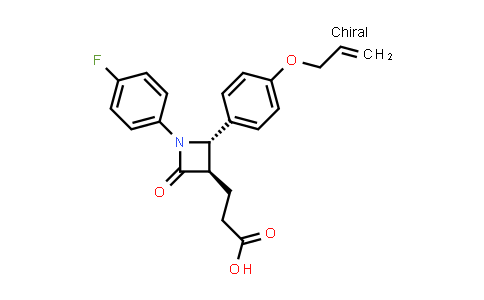 CAS No. 1202579-23-4, 3-Azetidinepropanoic acid, 1-(4-fluorophenyl)-2-oxo-4-[4-(2-propen-1-yloxy)phenyl]-, (3R,4S)-