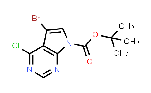 CAS No. 1202864-54-7, tert-Butyl 5-bromo-4-chloro-7H-pyrrolo[2,3-d]pyrimidine-7-carboxylate