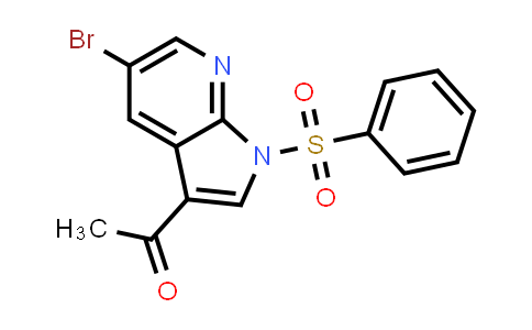 CAS No. 1203565-16-5, Ethanone, 1-[5-bromo-1-(phenylsulfonyl)-1H-pyrrolo[2,3-b]pyridin-3-yl]-