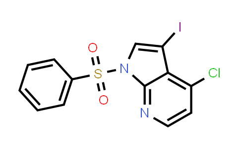 CAS No. 1203566-61-3, 1-(Benzenesulfonyl)-4-chloro-3-iodo-1H-pyrrolo[2,3-b]pyridine