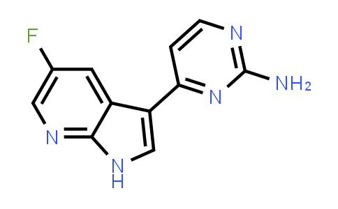 CAS No. 1203567-35-4, 2-Pyrimidinamine, 4-(5-fluoro-1H-pyrrolo[2,3-b]pyridin-3-yl)-