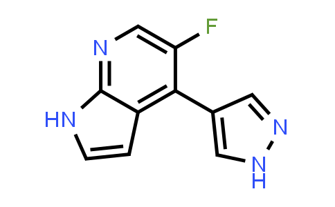 CAS No. 1203568-85-7, 1H-Pyrrolo[2,3-b]pyridine, 5-fluoro-4-(1H-pyrazol-4-yl)-