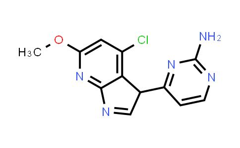 CAS No. 1203569-96-3, 2-Pyrimidinamine, 4-(4-chloro-6-methoxy-3H-pyrrolo[2,3-b]pyridin-3-yl)-