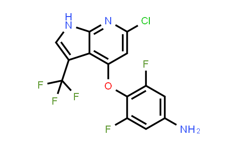 CAS No. 1203656-90-9, 4-((6-Chloro-3-(trifluoromethyl)-1H-pyrrolo[2,3-b]pyridin-4-yl)oxy)-3,5-difluoroaniline