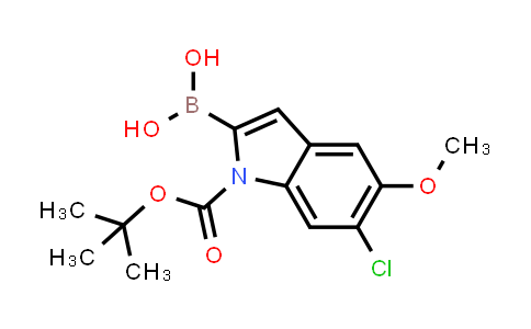 CAS No. 1203844-43-2, 1-(tert-Butoxycarbonyl)-6-chloro-5-methoxy-1H-indol-2-ylboronic acid