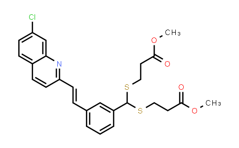 CAS No. 120385-96-8, (E)-dimethyl 3,3'-((3-(2-(7-chloroquinolin-2-yl)vinyl)phenyl)methylene)bis(sulfanediyl)dipropanoate
