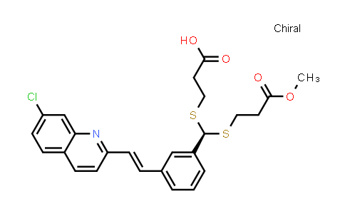 CAS No. 120385-98-0, (S,E)-3-((3-(2-(7-chloroquinolin-2-yl)vinyl)phenyl)(3-methoxy-3-oxopropylthio)methylthio)propanoic acid