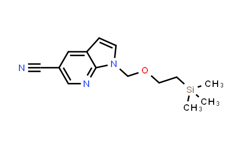 CAS No. 1203953-27-8, 1-((2-(Trimethylsilyl)ethoxy)methyl)-1H-pyrrolo[2,3-b]pyridine-5-carbonitrile