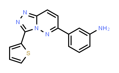 CAS No. 1204297-46-0, 3-(3-(Thiophen-2-yl)-[1,2,4]triazolo[4,3-b]pyridazin-6-yl)aniline