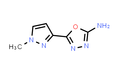CAS No. 1204297-91-5, 5-(1-Methyl-1H-pyrazol-3-yl)-1,3,4-oxadiazol-2-amine