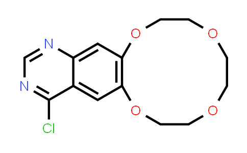 CAS No. 1204313-58-5, 4-Chloro-7,8,10,11,13,14-hexahydro-[1,4,7,10]tetraoxacyclododecino[2,3-g]quinazoline