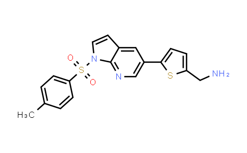 CAS No. 1204400-81-6, 2-Thiophenemethanamine, 5-[1-[(4-methylphenyl)sulfonyl]-1H-pyrrolo[2,3-b]pyridin-5-yl]-