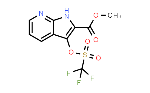 CAS No. 1204475-94-4, 1H-Pyrrolo[2,3-b]pyridine-2-carboxylic acid, 3-[[(trifluoromethyl)sulfonyl]oxy]-, methyl ester