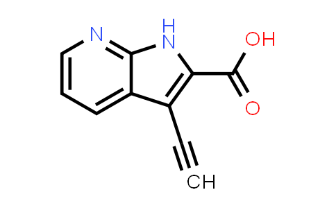 CAS No. 1204475-96-6, 1H-Pyrrolo[2,3-b]pyridine-2-carboxylic acid, 3-ethynyl-