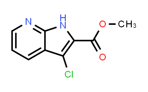 CAS No. 1204475-99-9, 1H-Pyrrolo[2,3-b]pyridine-2-carboxylic acid, 3-chloro-, methyl ester
