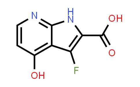 CAS No. 1204476-04-9, 1H-Pyrrolo[2,3-b]pyridine-2-carboxylic acid, 3-fluoro-4-hydroxy-