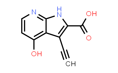 CAS No. 1204476-11-8, 1H-Pyrrolo[2,3-b]pyridine-2-carboxylic acid, 3-ethynyl-4-hydroxy-