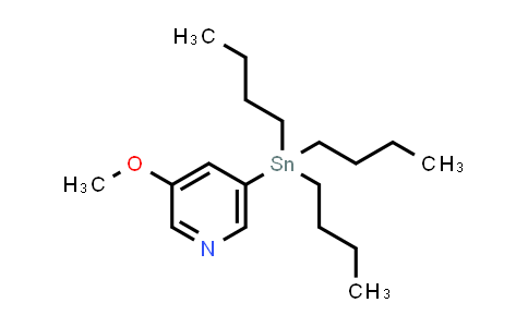 CAS No. 1204580-74-4, 3-Methoxy-5-(tributylstannyl)pyridine