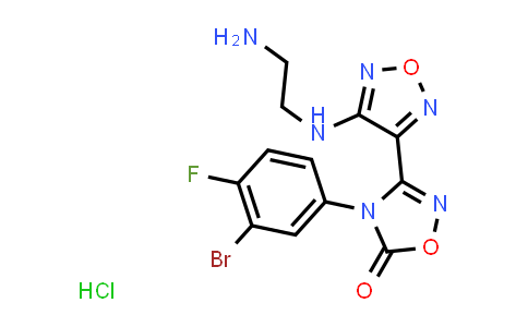 CAS No. 1204669-67-9, 3-(4-((2-Aminoethyl)amino)-1,2,5-oxadiazol-3-yl)-4-(3-bromo-4-fluorophenyl)-1,2,4-oxadiazol-5(4H)-one hydrochloride