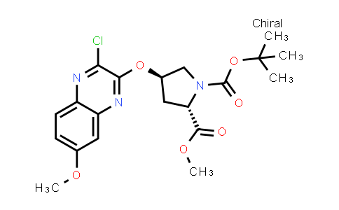 CAS No. 1206524-79-9, 1-(tert-Butyl) 2-methyl (2S,4R)-4-((3-chloro-7-methoxyquinoxalin-2-yl)oxy)pyrrolidine-1,2-dicarboxylate