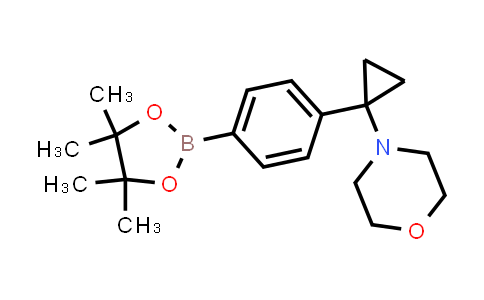 CAS No. 1206594-08-2, 4-(1-(4-(4,4,5,5-Tetramethyl-1,3,2-dioxaborolan-2-yl)phenyl)cyclopropyl)morpholine