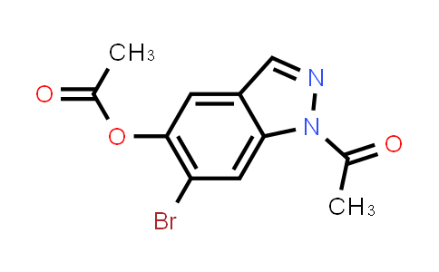 CAS No. 1206800-77-2, 1-Acetyl-6-bromo-1H-indazol-5-yl acetate