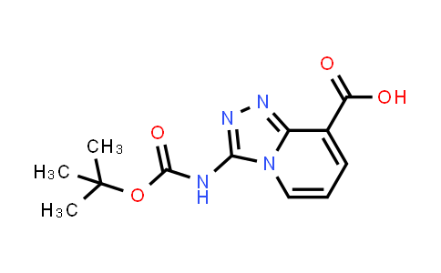 CAS No. 1206969-54-1, 3-((tert-Butoxycarbonyl)amino)-[1,2,4]triazolo[4,3-a]pyridine-8-carboxylic acid