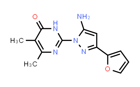 CAS No. 1207025-11-3, 2-[5-Amino-3-(2-furyl)-1H-pyrazol-1-yl]-5,6-dimethylpyrimidin-4(3H)-one
