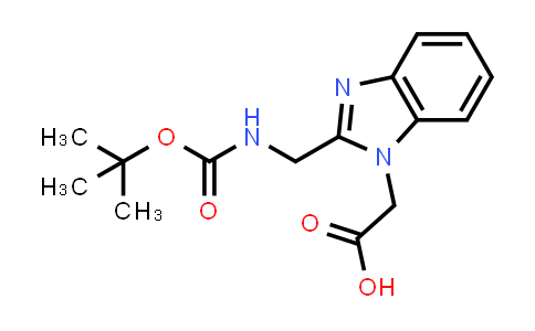 CAS No. 1207044-25-4, 2-(2-(((tert-Butoxycarbonyl)amino)methyl)-1H-benzo[d]imidazol-1-yl)acetic acid
