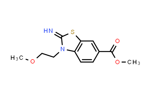 CAS No. 1207046-18-1, Methyl 2-imino-3-(2-methoxyethyl)-2,3-dihydrobenzo[d]thiazole-6-carboxylate