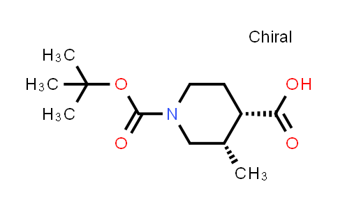CAS No. 1207267-93-3, cis-1-[(tert-Butoxy)carbonyl]-3-methylpiperidine-4-carboxylic acid