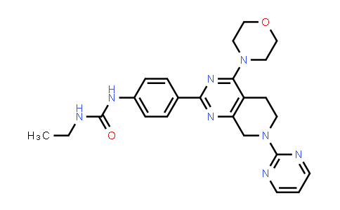 MC511489 | 1207358-29-9 | Urea, N-ethyl-N'-[4-[5,6,7,8-tetrahydro-4-(4-morpholinyl)-7-(2-pyrimidinyl)pyrido[3,4-d]pyrimidin-2-yl]phenyl]-