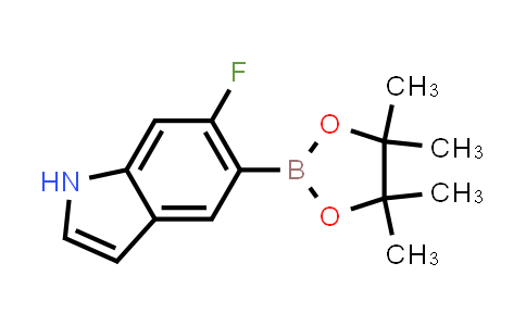 CAS No. 1207623-96-8, 6-Fluoro-5-(4,4,5,5-tetramethyl-1,3,2-dioxaborolan-2-yl)-1H-indole