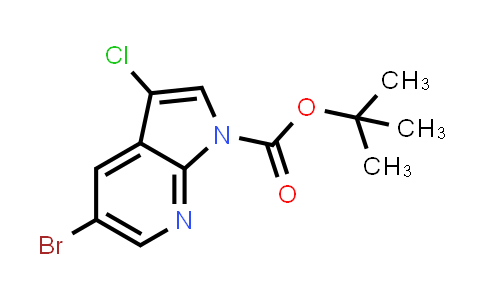 CAS No. 1207624-04-1, 1H-Pyrrolo[2,3-b]pyridine-1-carboxylic acid, 5-bromo-3-chloro-, 1,1-dimethylethyl ester