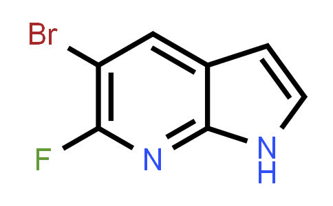 CAS No. 1207625-29-3, 5-Bromo-6-fluoro-1H-pyrrolo[2,3-b]pyridine