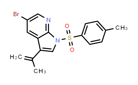 CAS No. 1207625-46-4, 1H-Pyrrolo[2,3-b]pyridine, 5-bromo-3-(1-methylethenyl)-1-[(4-methylphenyl)sulfonyl]-