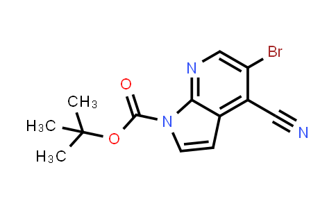 CAS No. 1207625-53-3, 1H-Pyrrolo[2,3-b]pyridine-1-carboxylic acid, 5-bromo-4-cyano-, 1,1-dimethylethyl ester