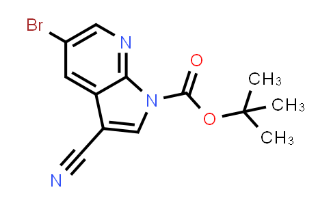CAS No. 1207625-55-5, 1H-Pyrrolo[2,3-b]pyridine-1-carboxylic acid, 5-bromo-3-cyano-, 1,1-dimethylethyl ester