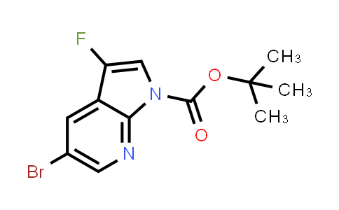 CAS No. 1207625-59-9, 1H-Pyrrolo[2,3-b]pyridine-1-carboxylic acid, 5-bromo-3-fluoro-, 1,1-dimethylethyl ester
