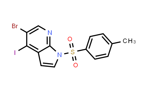 CAS No. 1207626-22-9, 1H-Pyrrolo[2,3-b]pyridine, 5-bromo-4-iodo-1-[(4-methylphenyl)sulfonyl]-