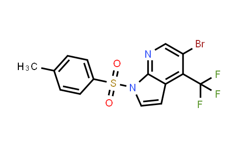 CAS No. 1207626-23-0, 1H-Pyrrolo[2,3-b]pyridine, 5-bromo-1-[(4-methylphenyl)sulfonyl]-4-(trifluoromethyl)-