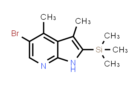 CAS No. 1207626-29-6, 1H-Pyrrolo[2,3-b]pyridine, 5-bromo-3,4-dimethyl-2-(trimethylsilyl)-