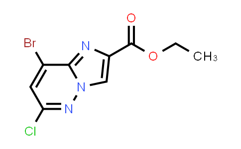 CAS No. 1208087-79-9, Ethyl 8-bromo-6-chloroimidazo[1,2-b]pyridazine-2-carboxylate