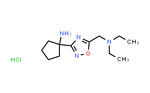 CAS No. 1208416-21-0, 1,2,4-Oxadiazole-5-methanamine, 3-(1-aminocyclopentyl)-N,N-diethyl-, hydrochloride