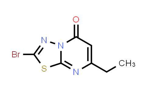 CAS No. 1208795-98-5, 2-Bromo-7-ethyl-5H-[1,3,4]thiadiazolo[3,2-a]pyrimidin-5-one