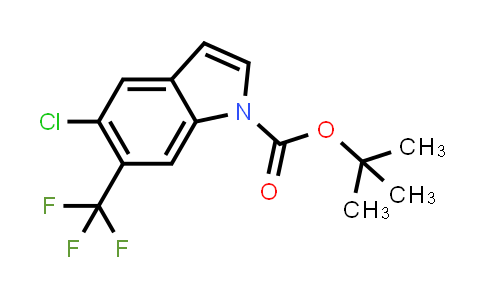 CAS No. 1209101-50-7, tert-Butyl 5-chloro-6-(trifluoromethyl)-1H-indole-1-carboxylate