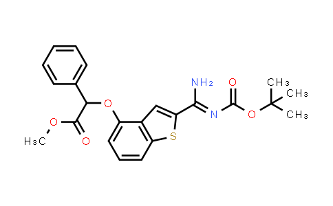 CAS No. 1209492-89-6, Methyl{[2-(N'-{[(2-methyl-2-propanyl)oxy]carbonyl}carbamimidoyl)-1-benzothiophen-4-yl]oxy}(phenyl)acetate