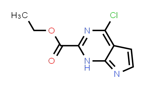 CAS No. 1209749-81-4, Ethyl 4-chloro-1H-pyrrolo[2,3-d]pyrimidine-2-carboxylate
