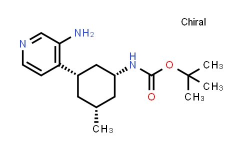 CAS No. 1210418-12-4, rel-tert-Butyl ((1R,3S,5R)-3-(3-aminopyridin-4-yl)-5-methylcyclohexyl)carbamate