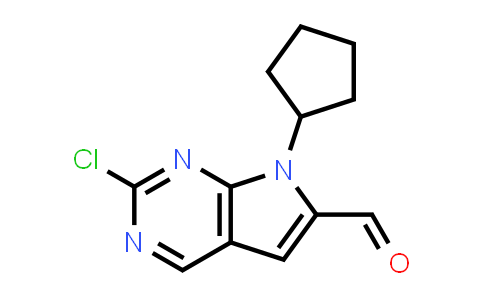 CAS No. 1211443-55-8, 2-Chloro-7-cyclopentyl-7H-pyrrolo[2,3-d]pyrimidine-6-carboxaldehyde